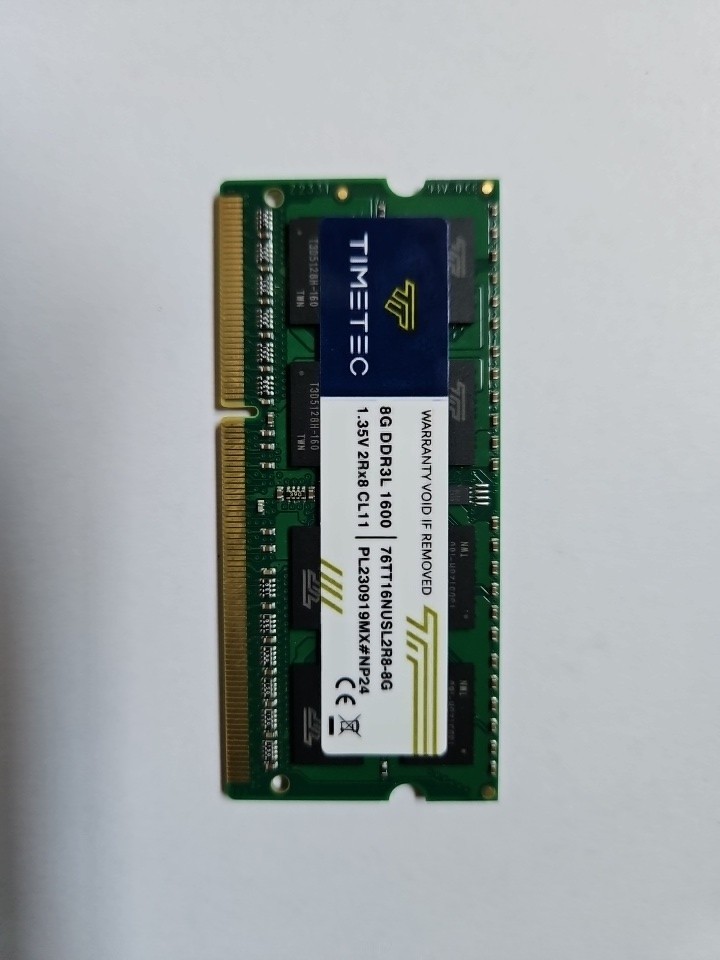Timetec 8GB DDR3L SO-DIMM 1600 1.35V 2Rx8 CL11 204 Pin RAM 76TT16NUSL2R8-8G