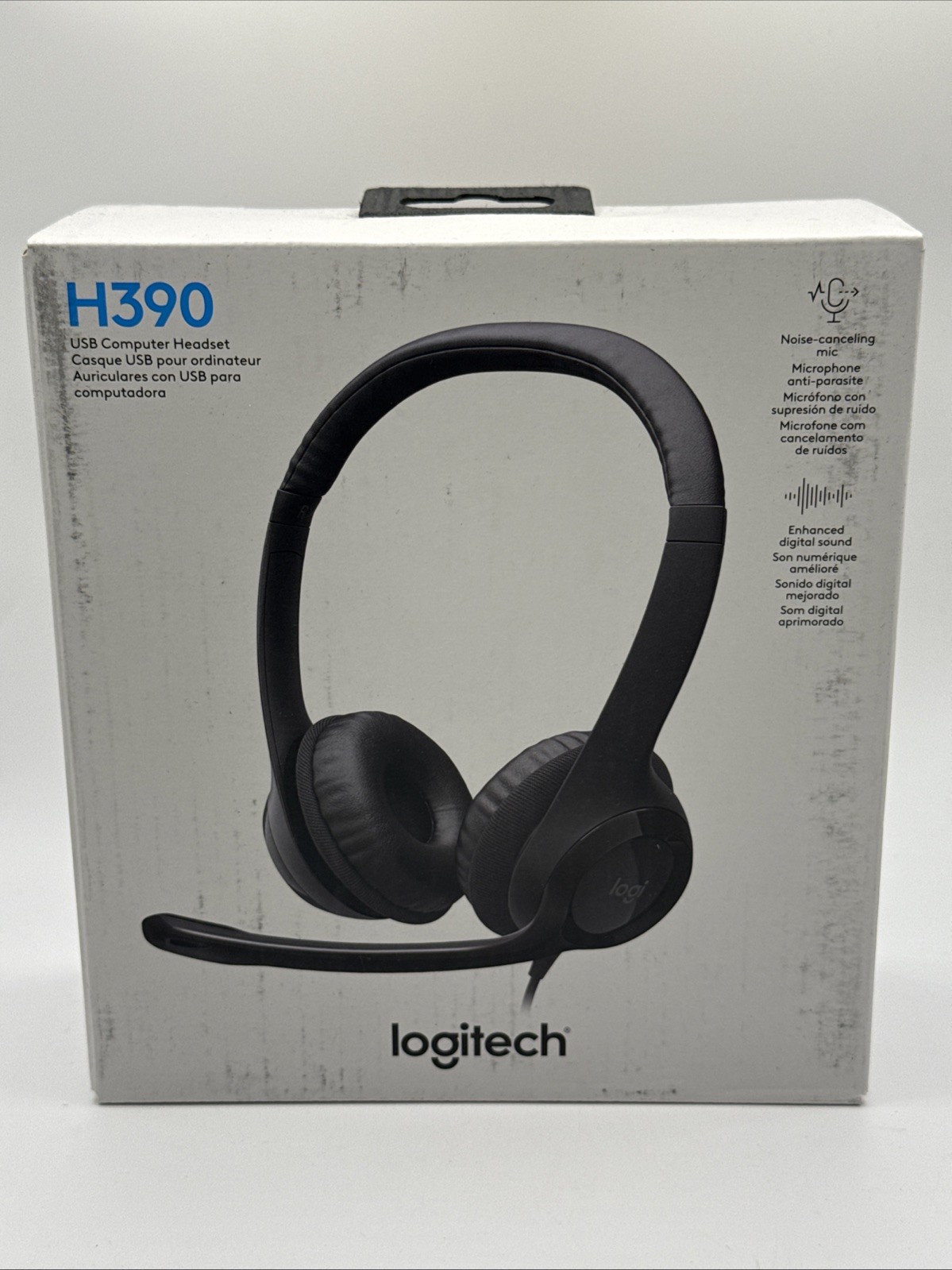 Logitech H390 Over-Head Comfort USB Headset w/ Noise-Canceling Microphone New