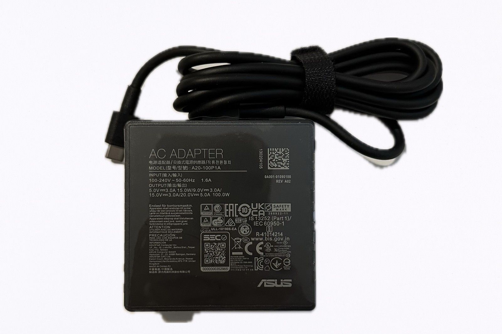 ASUS 100W USB-C Adapter Charger A20-100P1A for ASUS ROG Flow X13 Z13 gv301 gz301