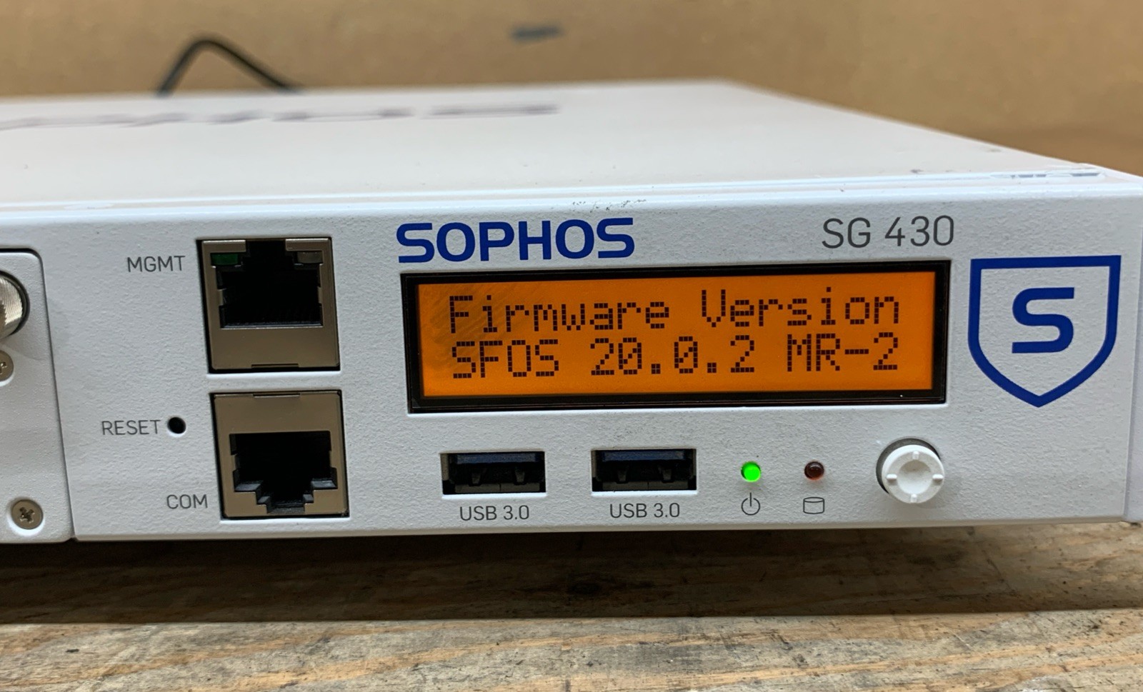 SOPHOS FIREWALL UTM SG 430 rev.1 / SECURITY APPLIANCE ONLY / NO LICENSE