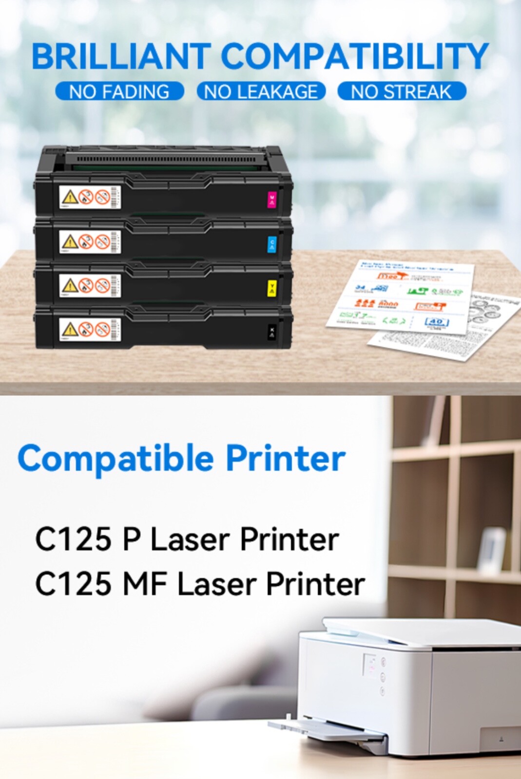 C125 P & C125MF Toner Cartridges Compatible C125 P & C125 MF Laser Printer 43406