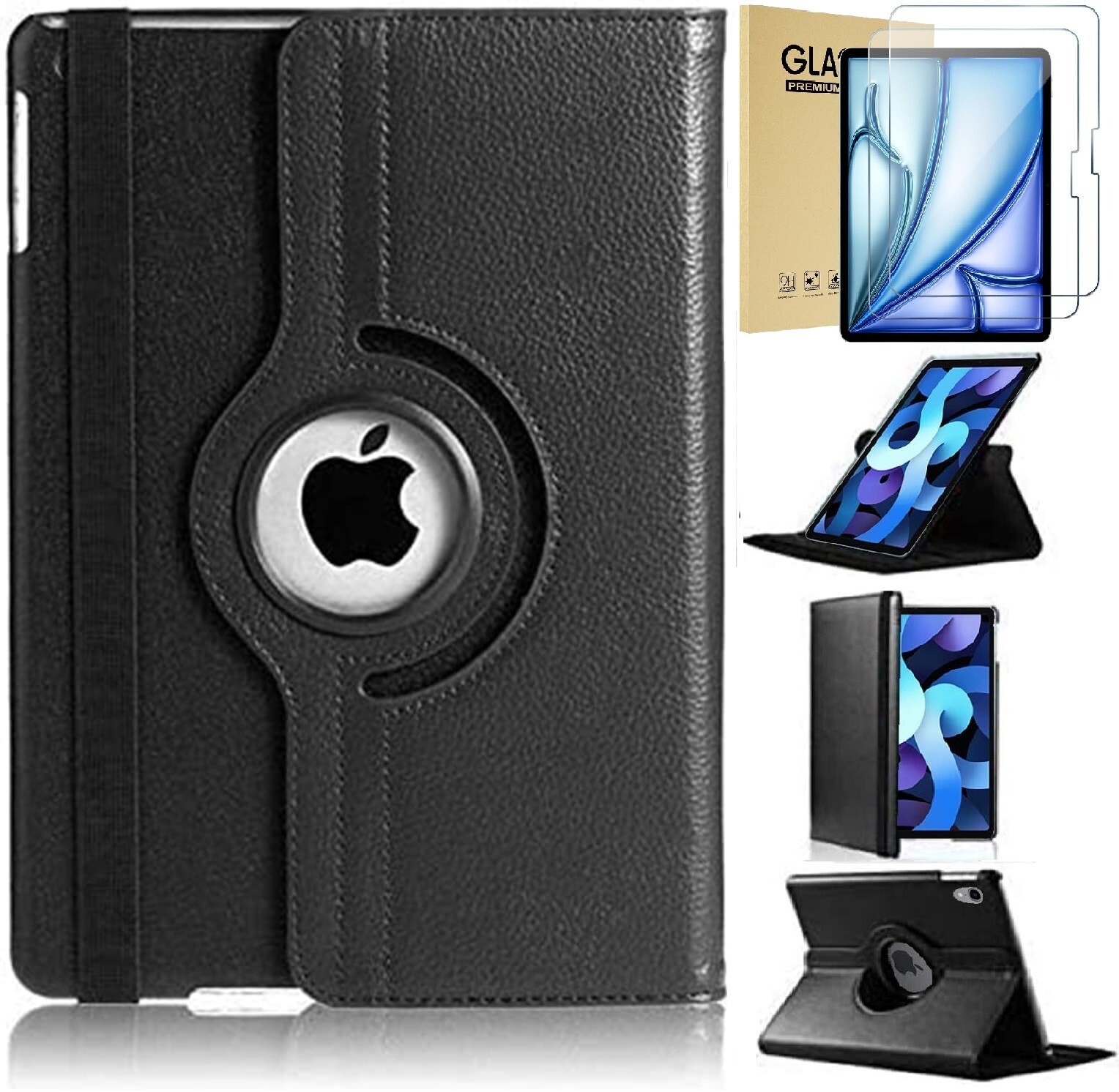 For iPad Air 13 inch Case (M4/M3/M2) 2026/2025 Rotating Stand Auto Wake Sleep