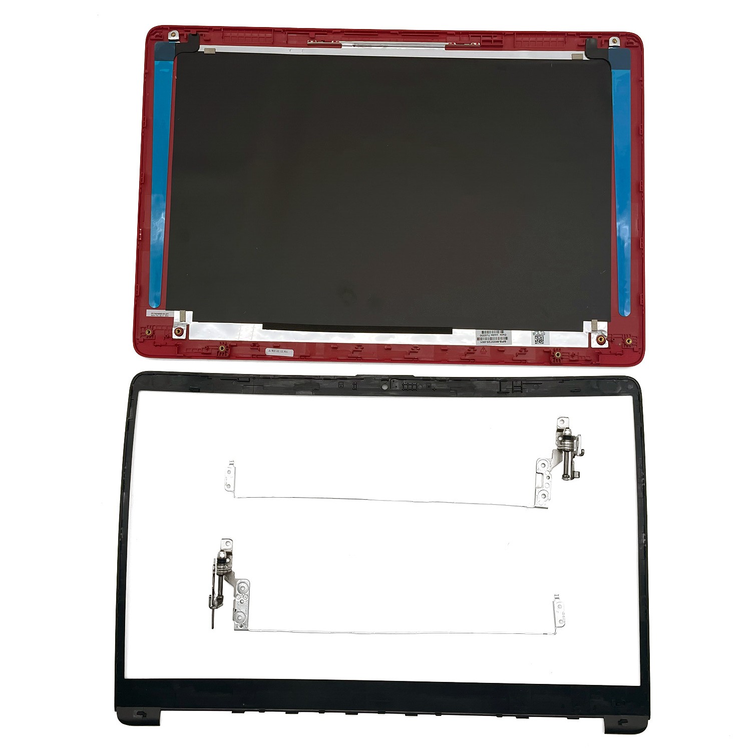For HP 15-dw0081wm 15-dw0083wm 15-dw0000 Top Back Cover Lid & Hinges &Bezel Red