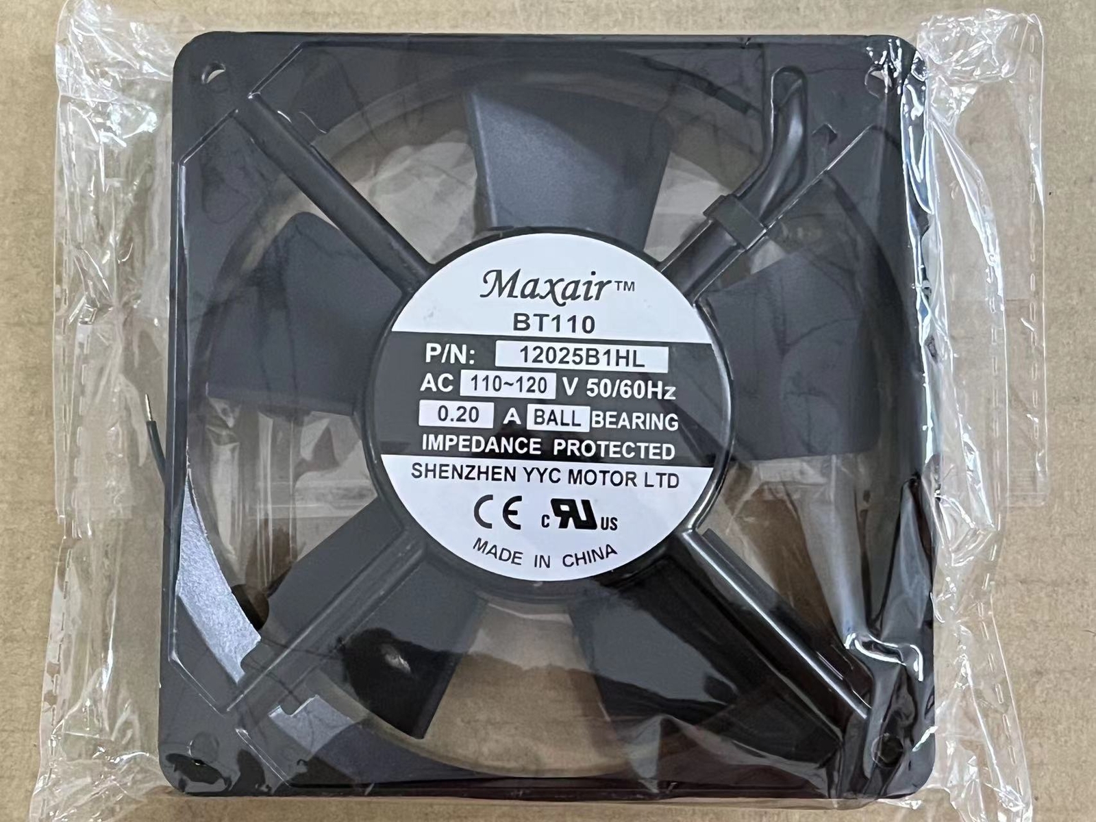1PCS fan new Maxair BT110 12025B1HL 110~120V12025 12cm 50/60Hz 0.20A