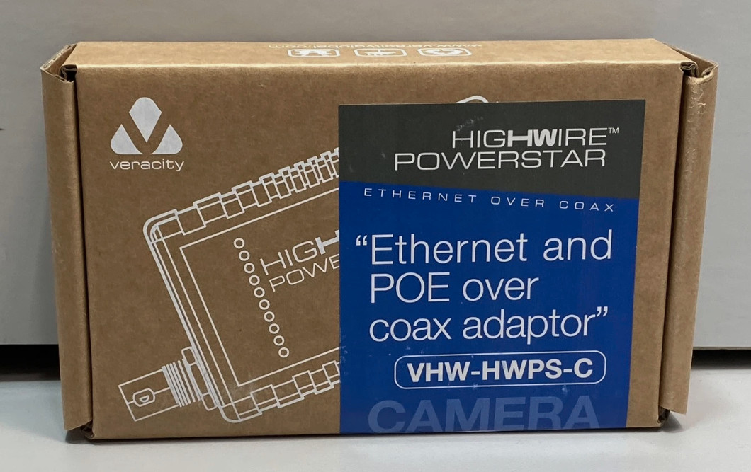 Veracity Highwire Powerstar Ethernet & POE Over Coax Adaptor – VHW-HWPS-C