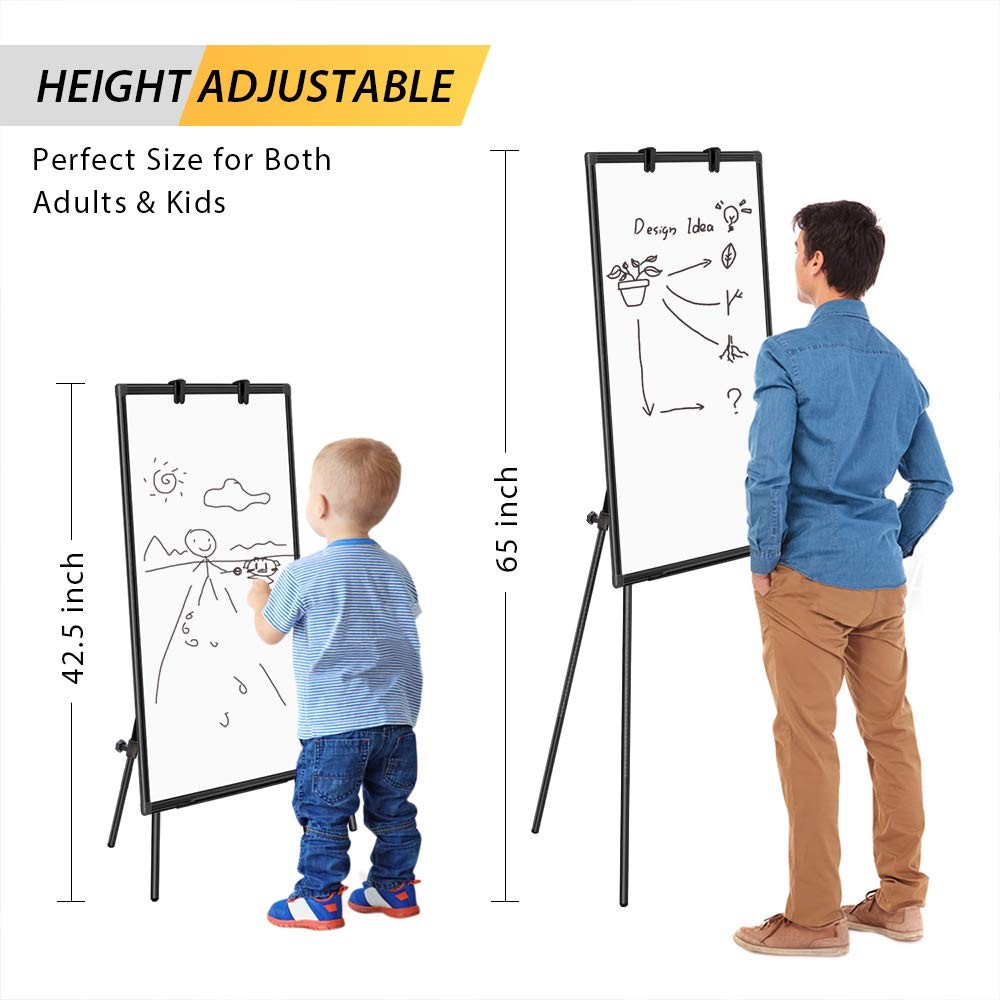 Whiteboard 40 x28 Black Magnetic Portable Dry Erase Tripod Easel Adjustable