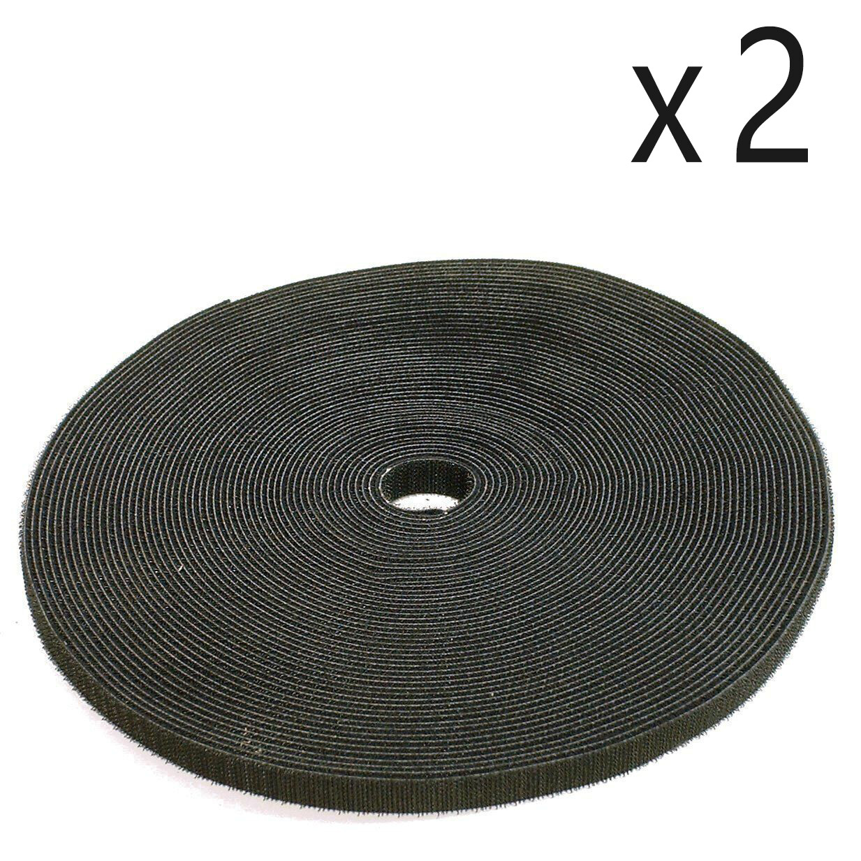 2 Pack Lot – 1″ Roll Hook and Loop Reusable Cable Ties Wraps & Straps 5M 15ft