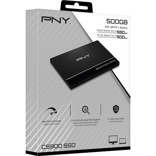 PNY CS900 500GB 2.5″ SATA III Internal SSD Solid State Drive (SSD7CS900-500-RB)