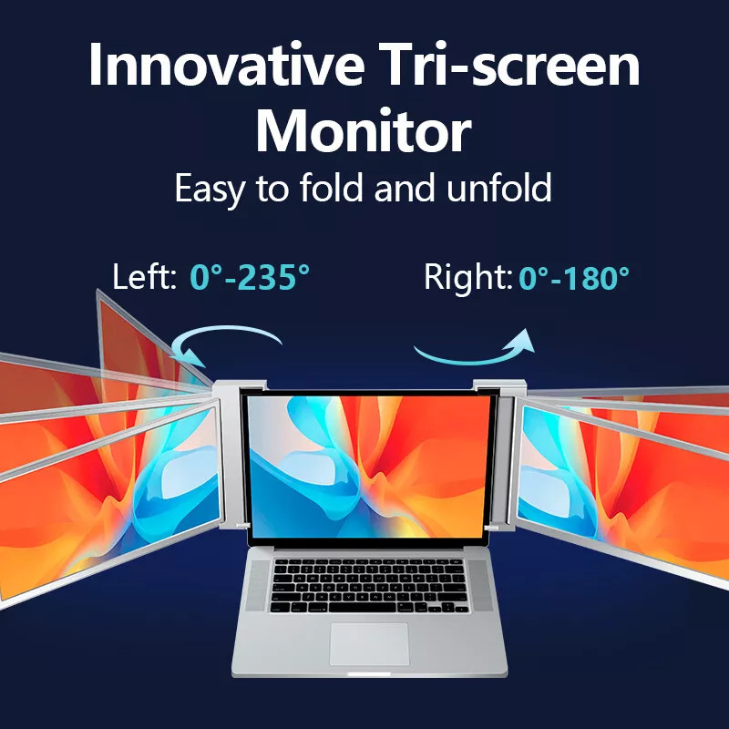 Plug And Play Portable Dual Monitor For Laptop Triple Screen Extender Monitor