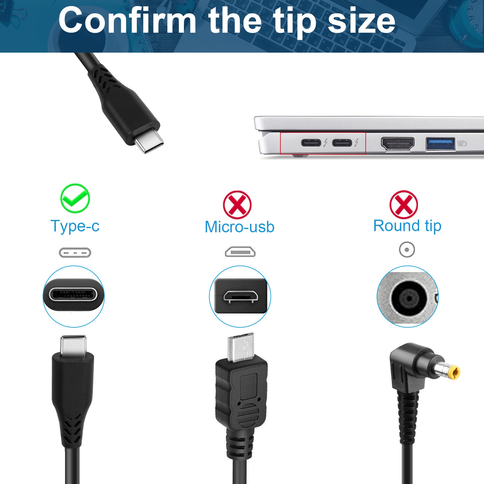 LOT OF USB C Type C 45W 65W 90W Adapter Charger For Laptop Lenovo Acer HP ASUS