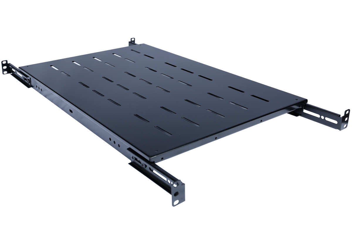 19″ Rack Mount Fixed Rack Server Shelf 1U-Adjustable from 24″-29″