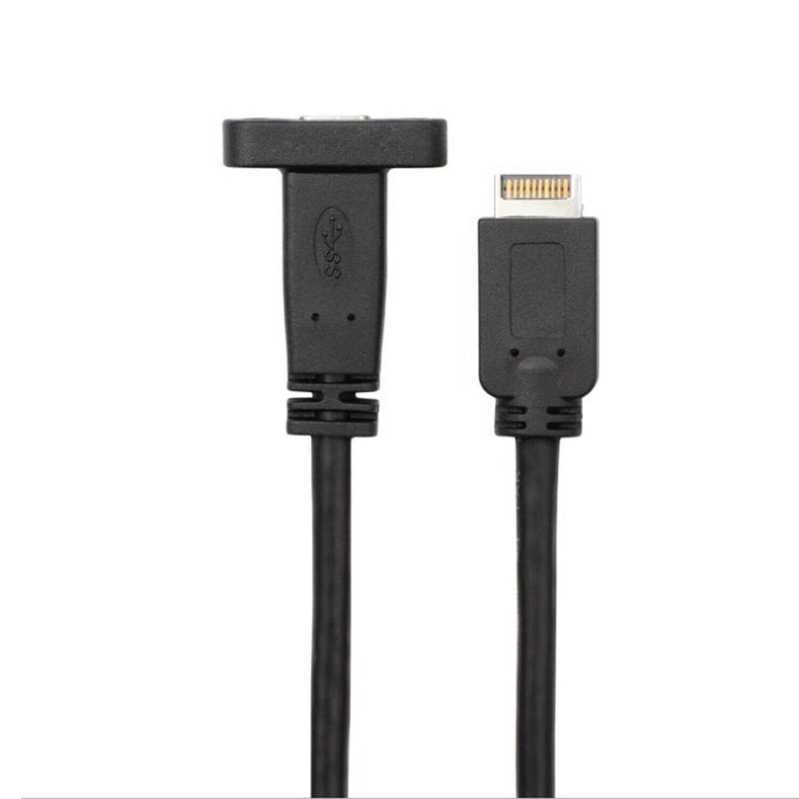 USB 3.1 Type E PCI-E Front Panel Header to Type C Female Gen 2 Extension Cable