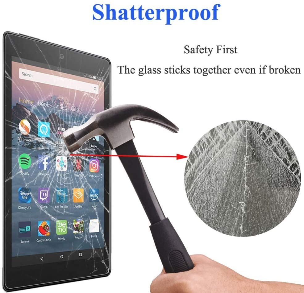 4x Tempered Glass Screen Protector For Amazon Fire HD 10 Tablet 10.1″ 2017/2019