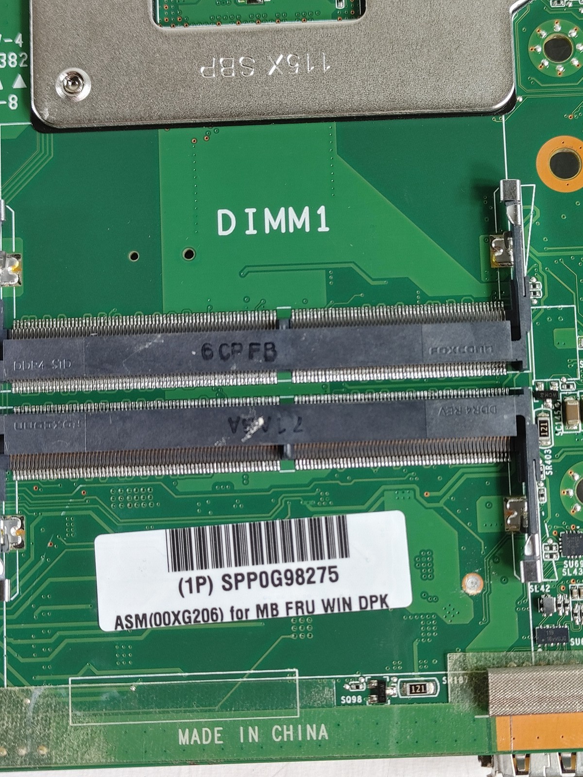 Lenovo ThinkCentre M910q Intel LGA 1151 DDR4 Desktop Motherboard 00XG206