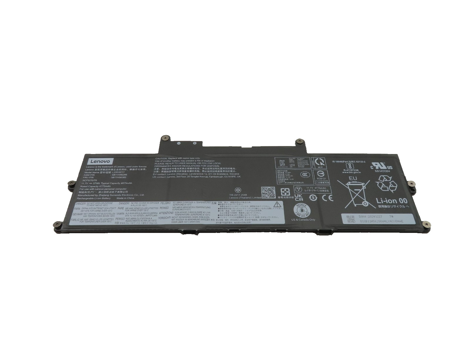 Lenovo ThinkPad X1 2-in-1 Gen 9 11.7V 57Wh 4775mAh Battery L22D3P77 5B11H56385