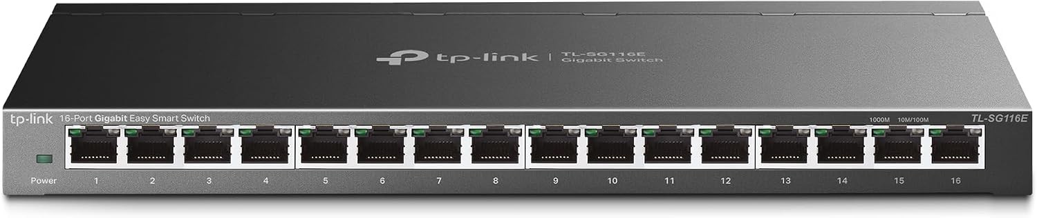 16 Port Gigabit Switch Easy Smart Managed Plug & Play Limited Lifetime