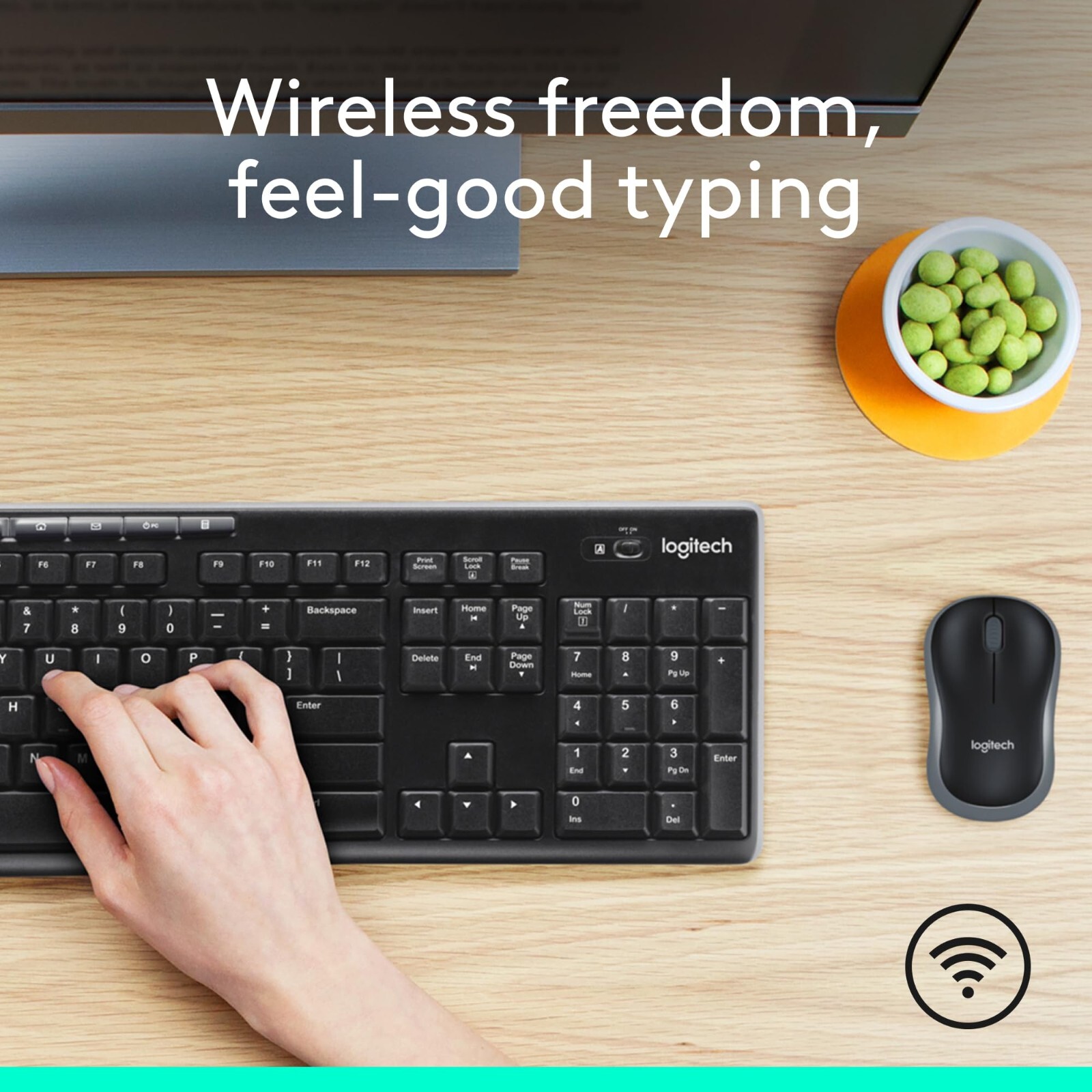 Logitech MK2270 Wireless Keyboard and Mouse Combo – Black