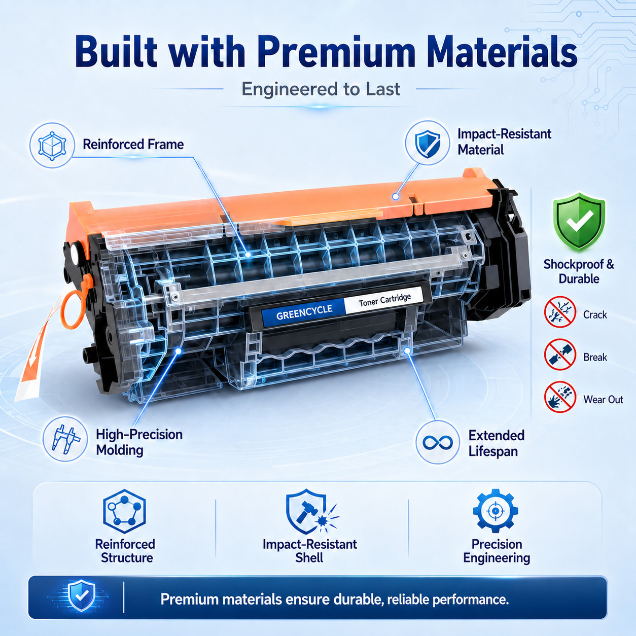 1PK High Yield TN660/TN630 Toner for Brother HL-L2380DW MFC-L2700DW Black