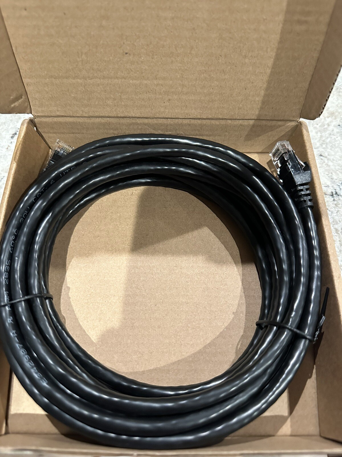 Amazon Basics RJ45 Cat-6 Gigabit Ethernet Patch Internet Cable – 15 Foot Black#