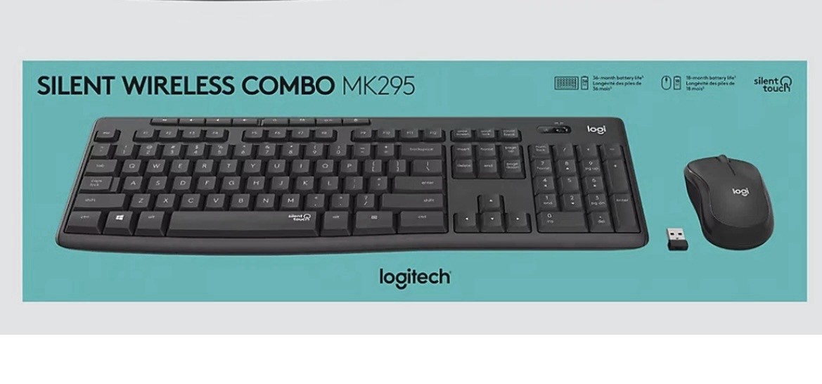 Logitech MK295 Silent Wireless Keyboard & Mouse Combo Graphite – Openbox￼