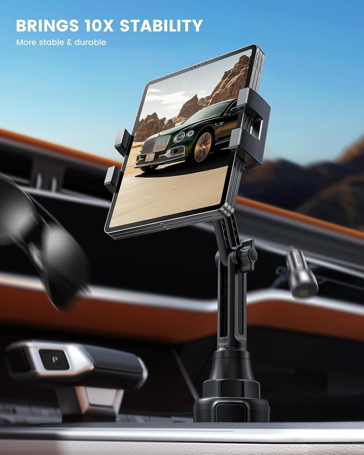`Lamicall Car Cup Tablet Holder – [15 Height Adjustable][ Fast Setup] Cup Holde