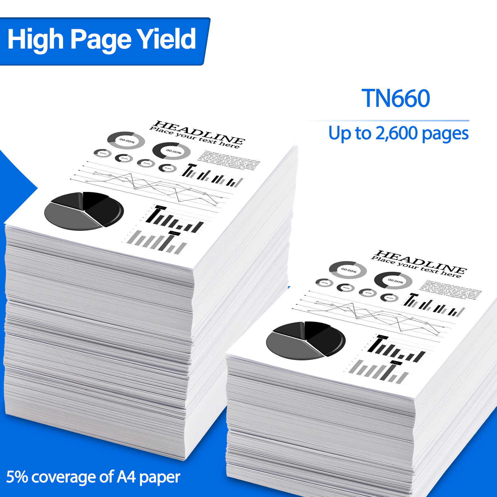 1PK TN660 TN630 Toner Cartridge for Brother MFC-L2700DW HL-L2300D DCP-L2540DW