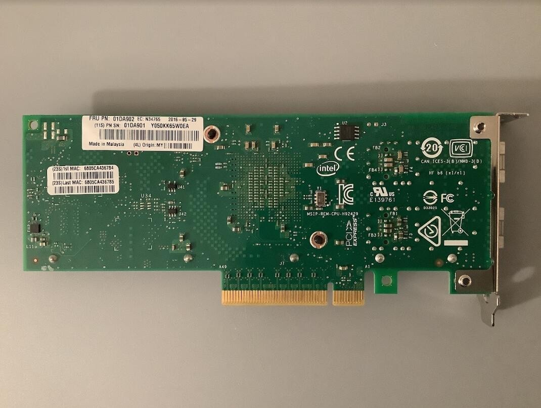 X710-DA2 INTEL/Lenovo Ethernet Converged Network Adapter 81Y3522 81Y3521 01DA902