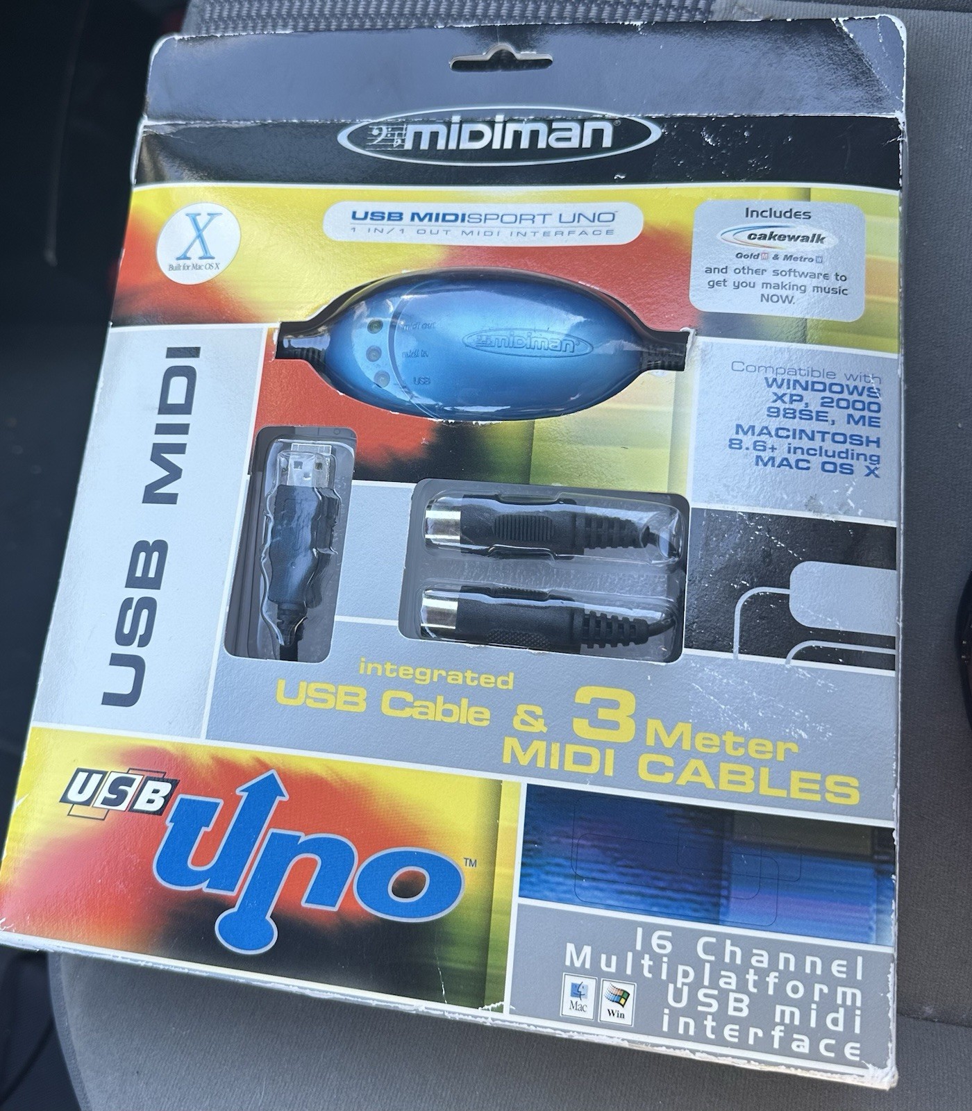 M-Audio MIDISPORT Uno 1 In / 1 Out USB MIDI Interface 16 MIDI Channels NEW NIB