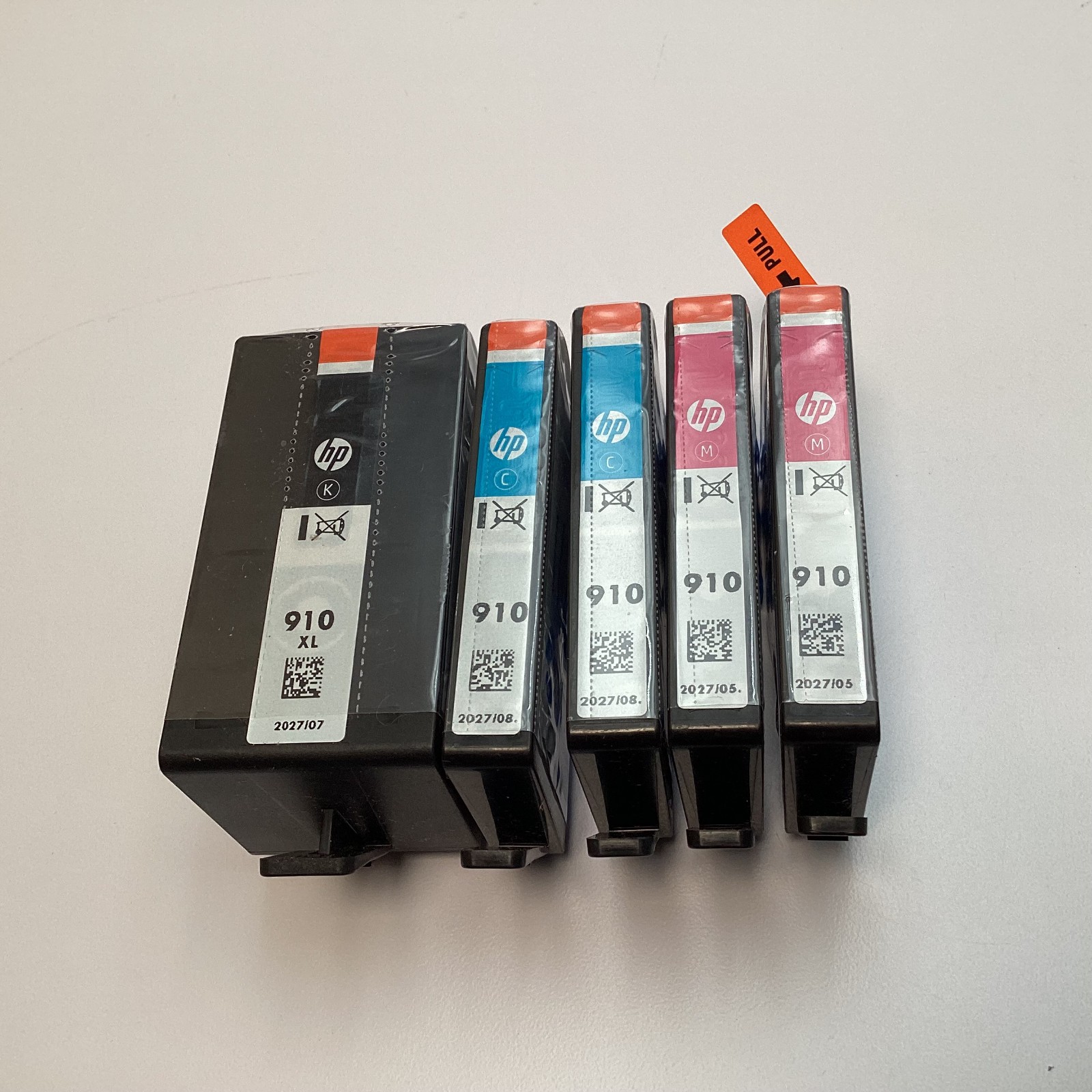 HP 910 & 910XL Ink Cartridge Lot of 5 Black Cyan Magenta – Fresh Dates 05/2027+