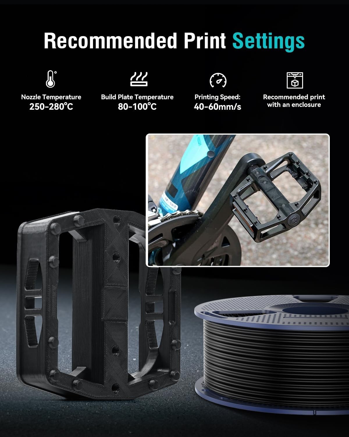 ABS Filament 1.75mm 3D Printer Filament, Highly Resistant Durable, Heat Resis…