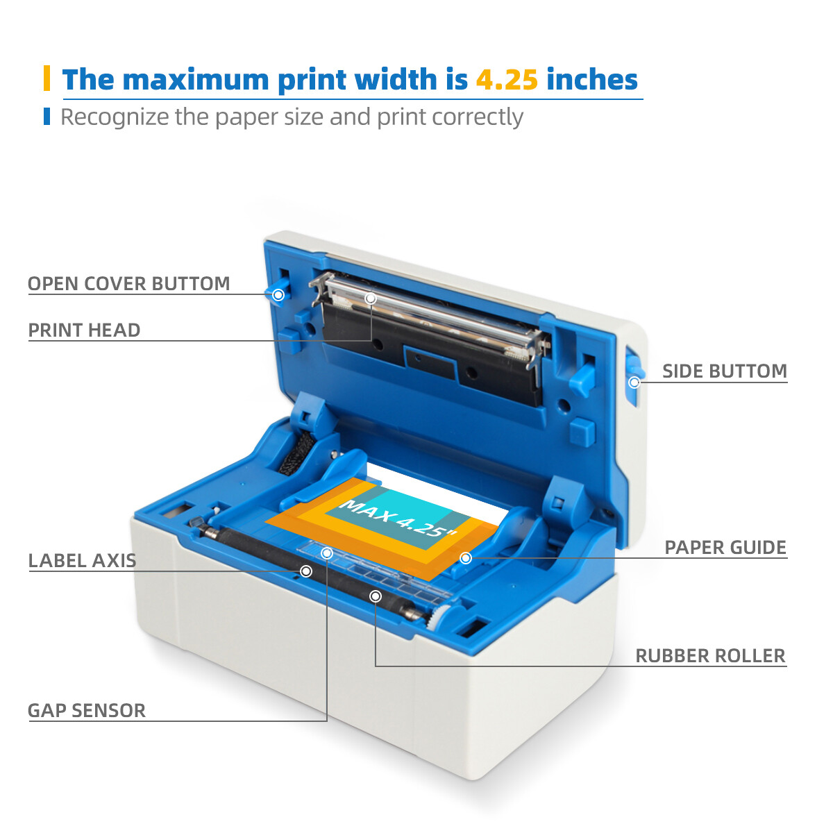 Shipping Label printer Direct Thermal Barcode Thermal Printer With 500 labels