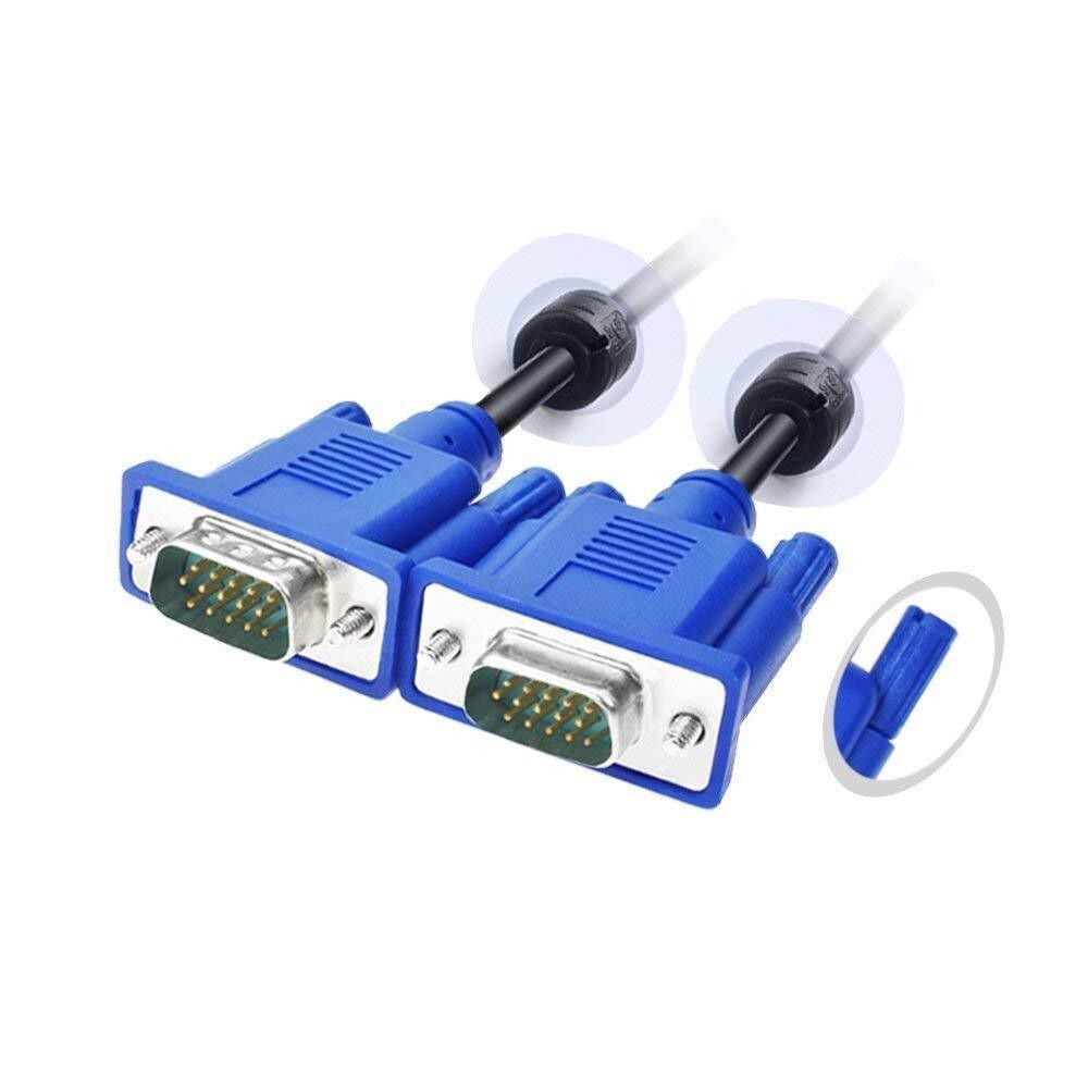5FT 15 pin VGA SVGA male to male M/M monitor video cable for PC Laptop TV Blue