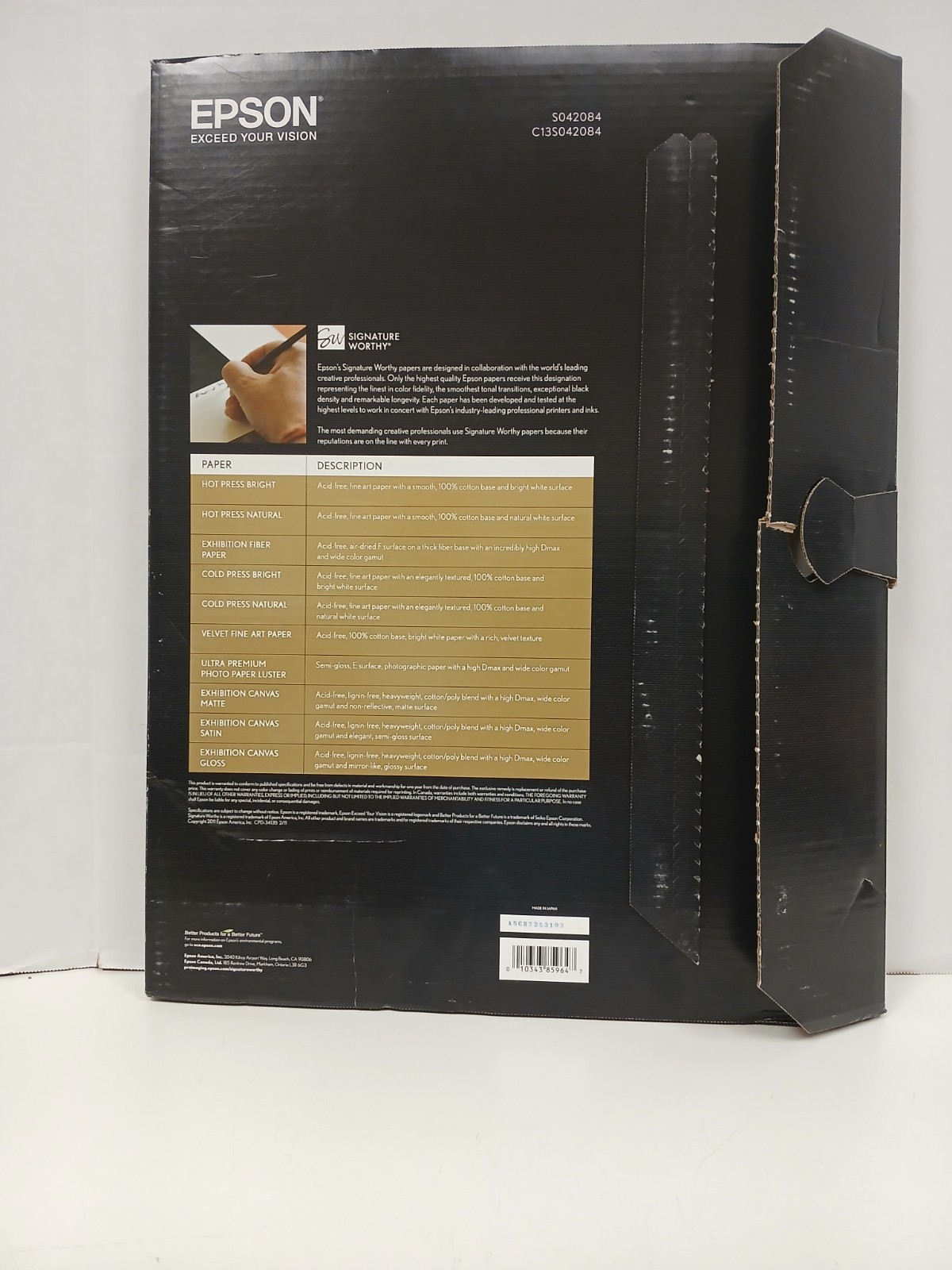 Epson Ultra Premium Photo Paper Luster, 17″x22″ Semi-gloss – 25 Sheets (S042084)