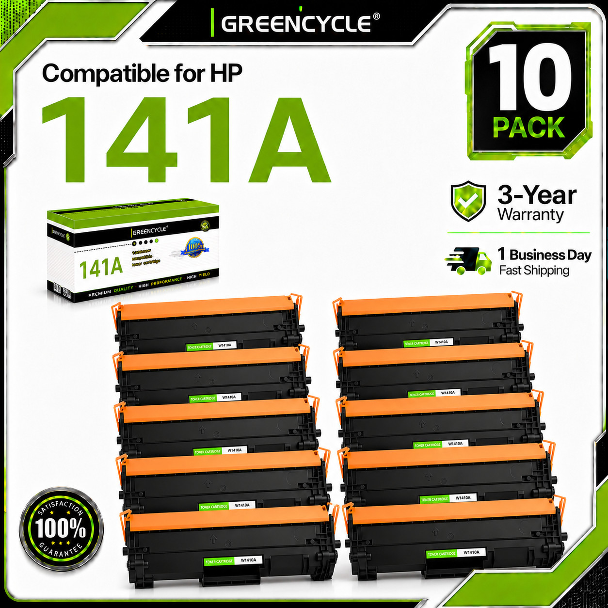 10PK 141A W1410A Toner Cartridge with chip Compatible HP LaserJet M110w M139w