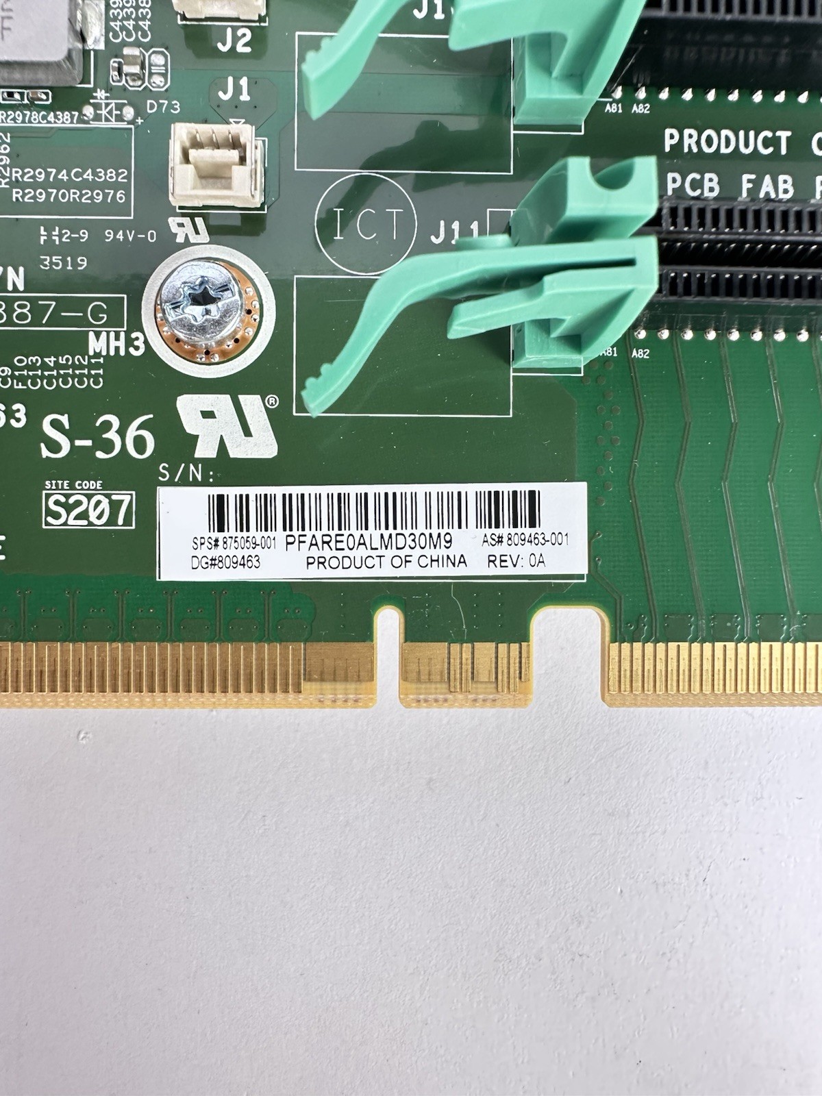HPE DL38X DL380 DL385 Gen10 x16/x16 Primary/Secondary Riser Slot 1/2 GPU PCI-e