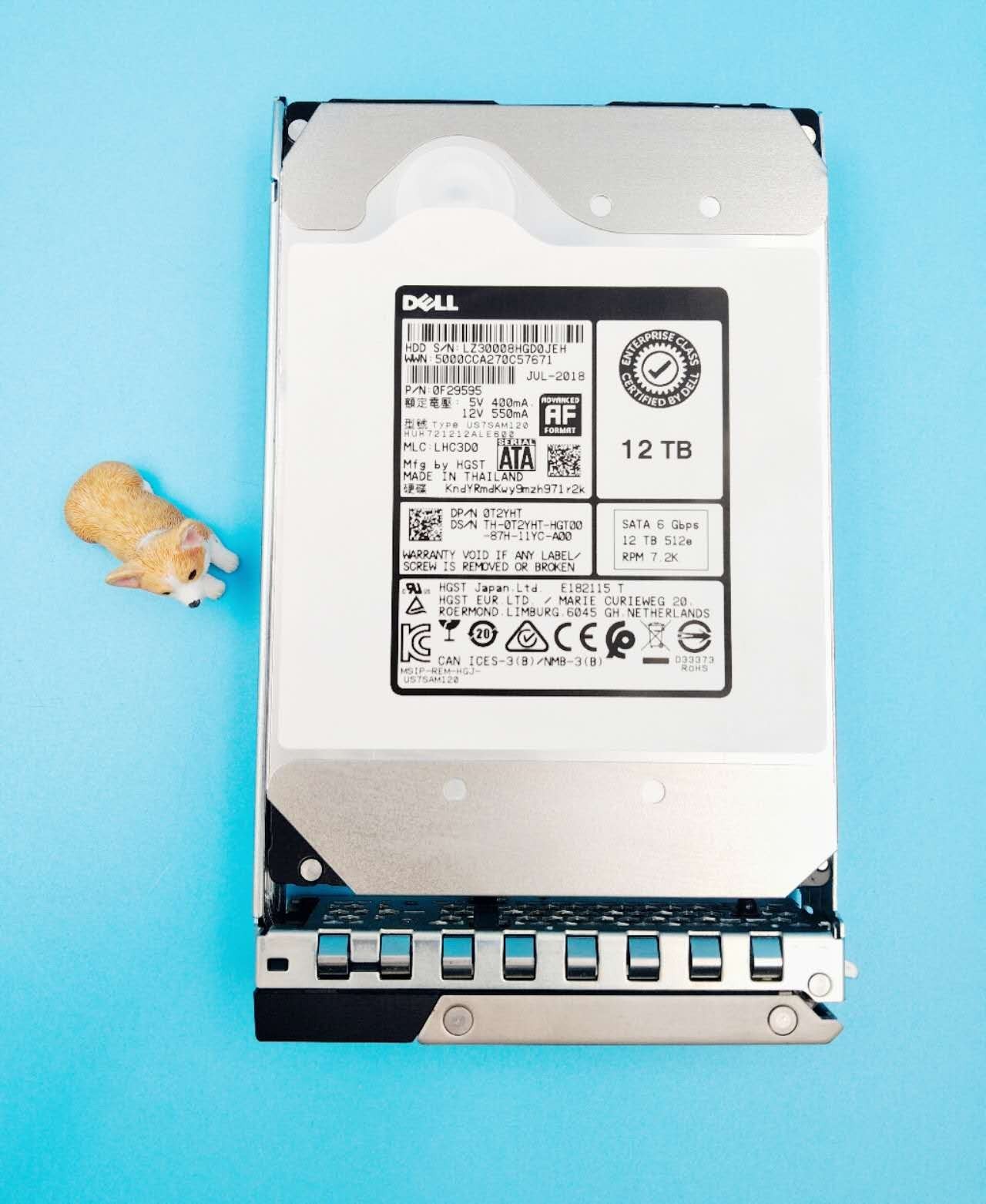 T2YHT HUH721212ALE600 DELL 12TB 7.2K 6G 3.5″ SATA 512E ENTERPRISE HARD DRIVE