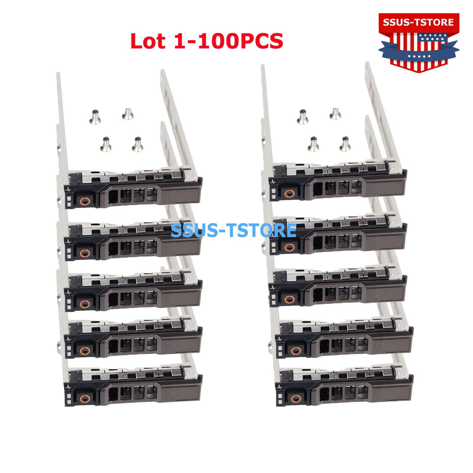 Lot 8FKXC 08FKXC For Dell 2.5″ Tray Caddy R510 R610 R710 R620 R630 R720 R730