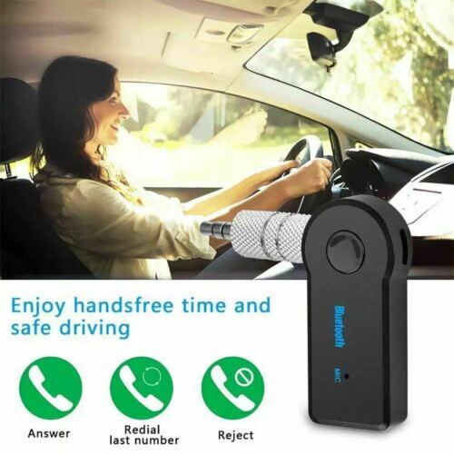 Wireless Bluetooth Receiver 3.5mm AUX Audio Stereo Music Home Car Adapter Kit