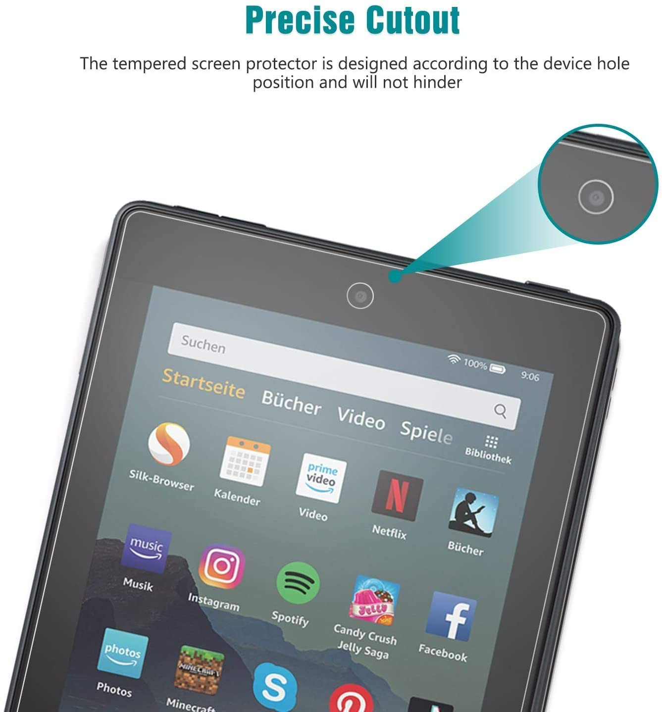 4x Tempered Glass Screen Protector For Amazon Fire HD 10 Tablet 10.1″ 2017/2019