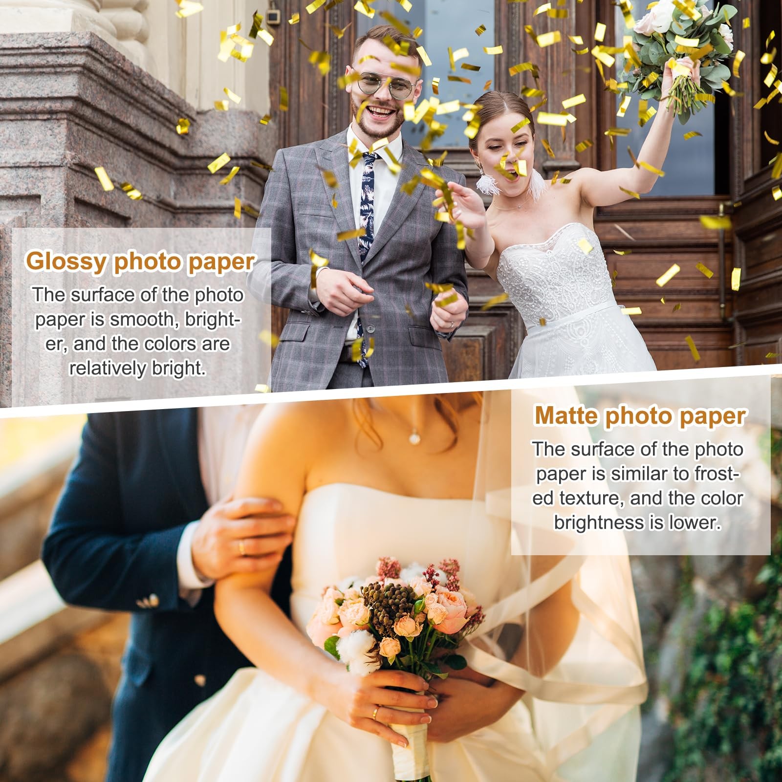100 Sheets Glossy Photo Paper 240gsm Inkjet Printer Card Stock 3.5×5 Inch
