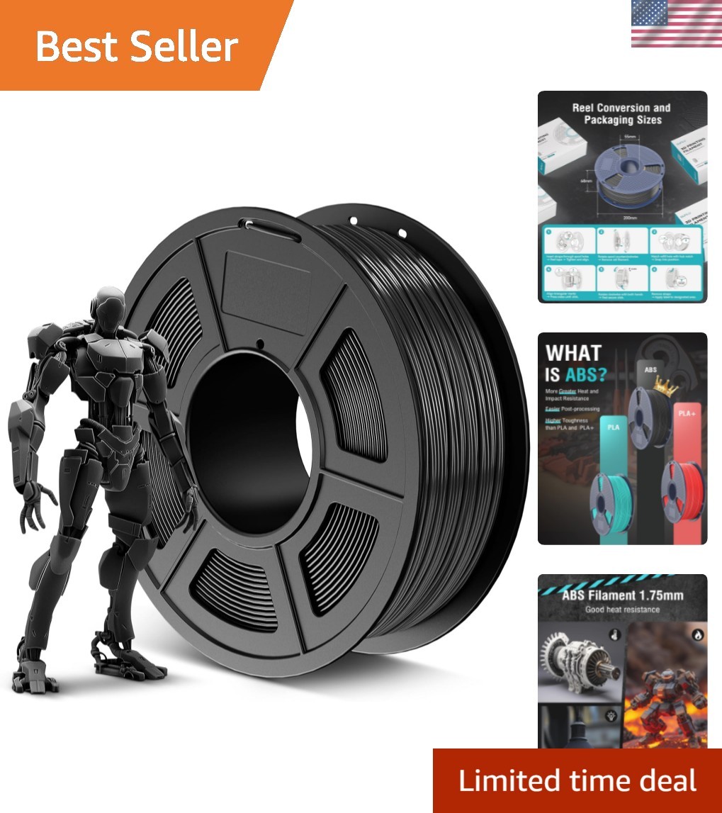 ABS Filament 1.75mm 3D Printer Filament, Highly Resistant Durable, Heat Resis…