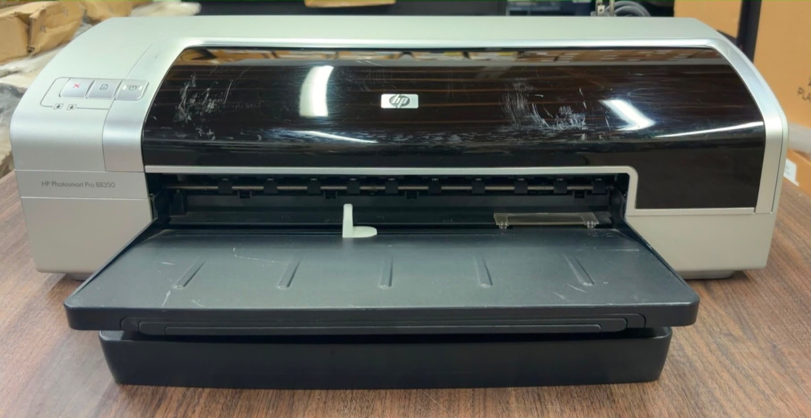 HP Photosmart Pro B8350 Color Inkjet Printer NO INK 500 Pgs 11×17 Wide Format