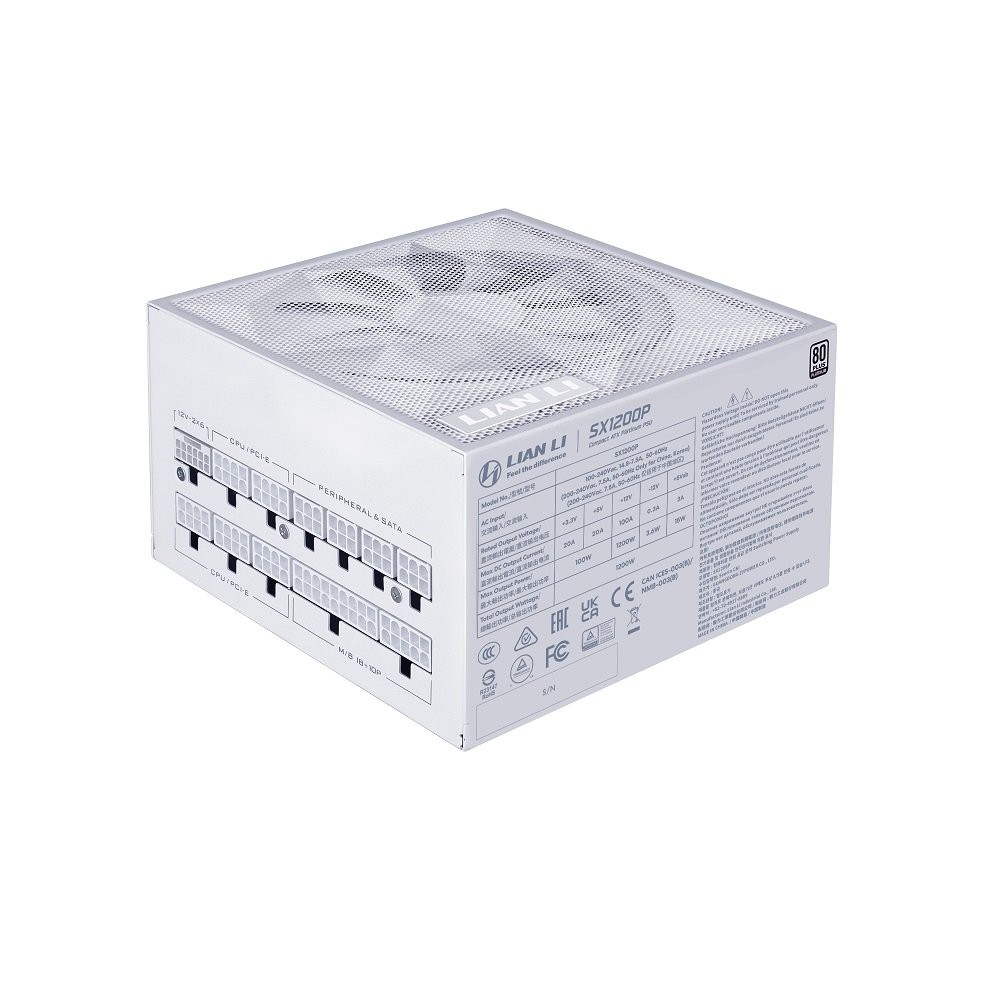 Lian Li SX 1200W Full Modular Compact ATX Power Supply SX1200P.W White