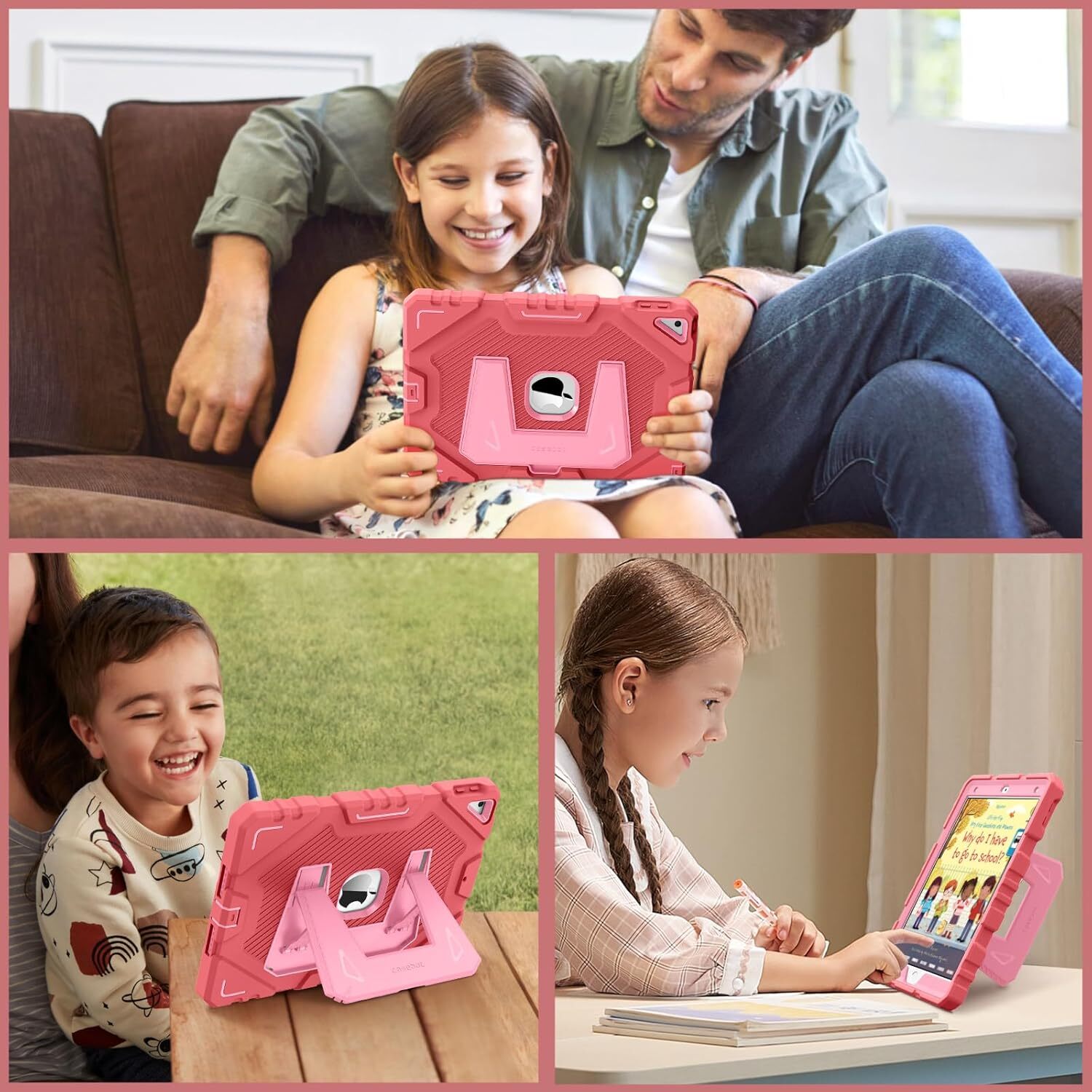 Shockproof Kids Case for iPad 9th 8th 7th Gen 10.2″ Fully-Body Heavy Duty Cover