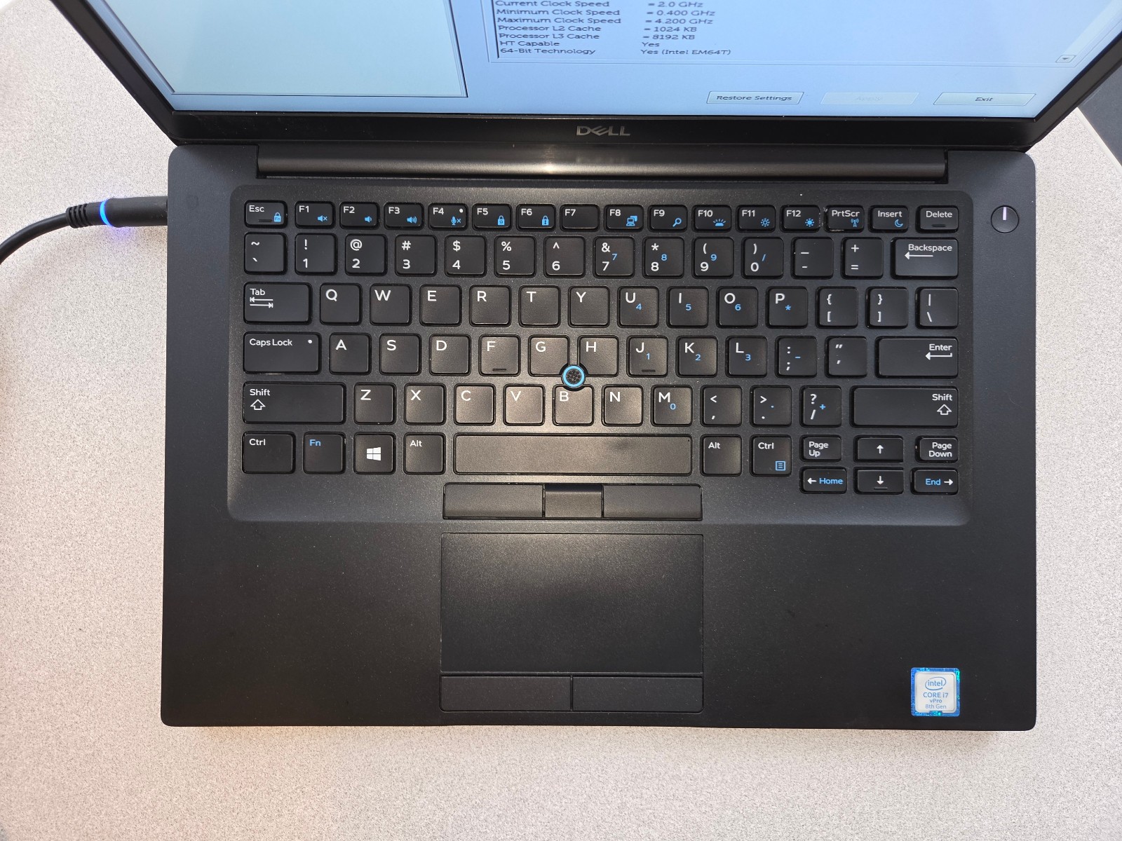 Dell Latitude 7490 14″ Laptop Intel Core I7-8650U @1.90GHz NO RAM/SSD/BAT AS-IS