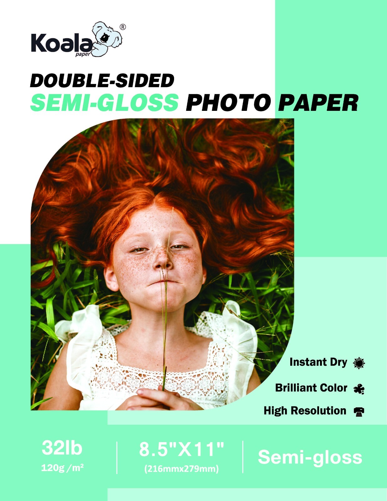 Lot Koala Double Sided Photo Paper 8.5×11 Semi Glossy 32lb Inkjet Laser Printer