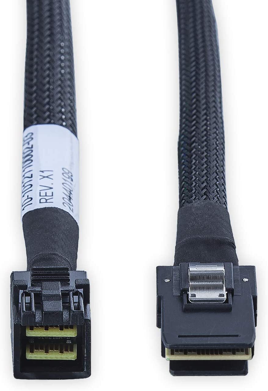 2 Packs 6G Internal Mini SAS Cable HD SFF-8643 to SFF-8087 SAS 2.1 RoHS 0.5~1M