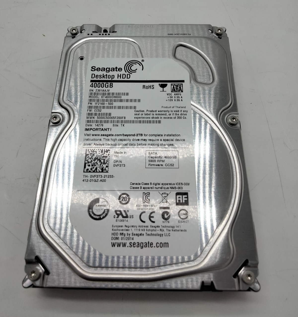 Seagate 4TB Desktop HDD 3.5″ SATA Hard Drive ST4000DM000