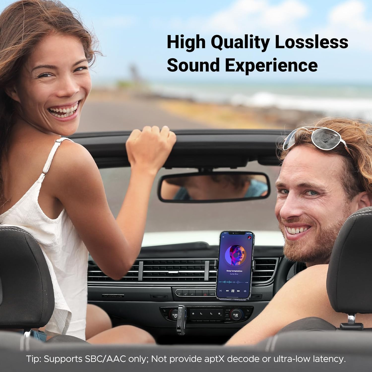 5.4 Aux Bluetooth Adapter, Noise Cancelling 3.5Mm AUX Bluetooth Car Adapter, Wir
