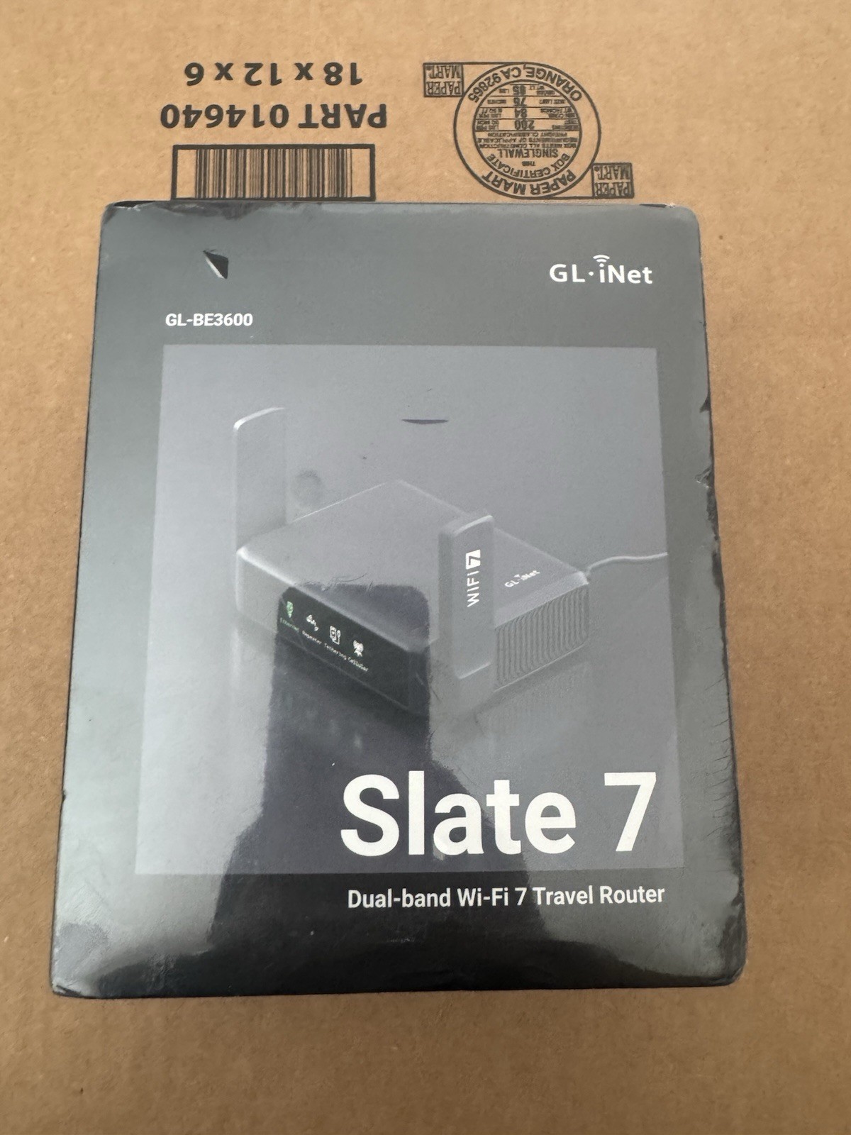 GL.iNet GL-BE3600 (Slate 7) Portable Travel Wireless Router Pocket Wi-Fi 7 VPN